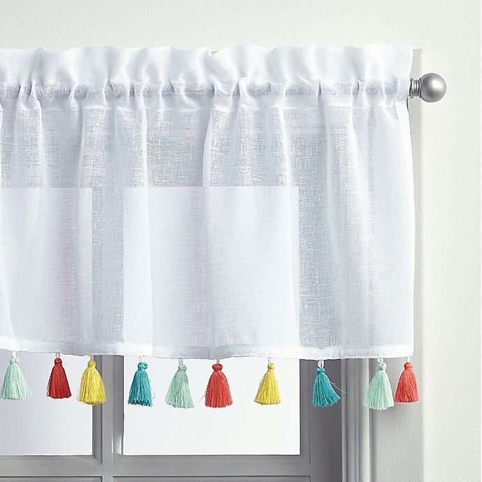 slide 4 of 4, Coastal Living Boho Tassel Window Valance, 1 ct