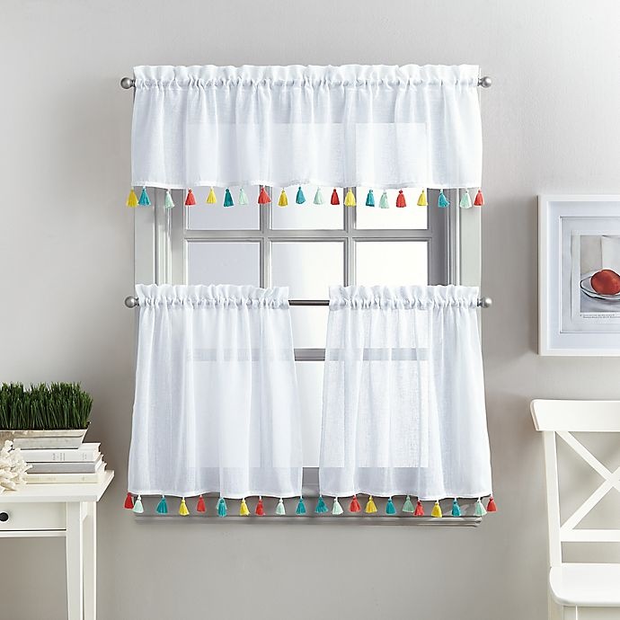 slide 3 of 4, Coastal Living Boho Tassel Window Valance, 1 ct