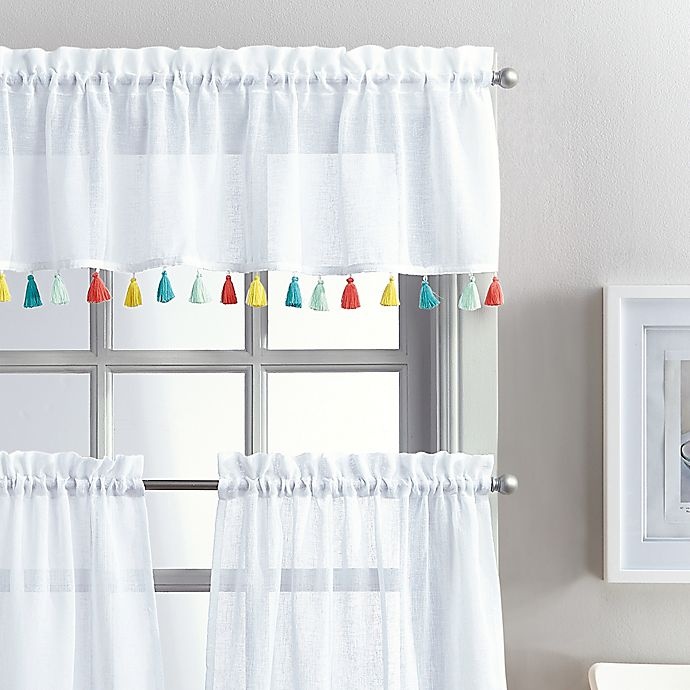 slide 2 of 4, Coastal Living Boho Tassel Window Valance, 1 ct