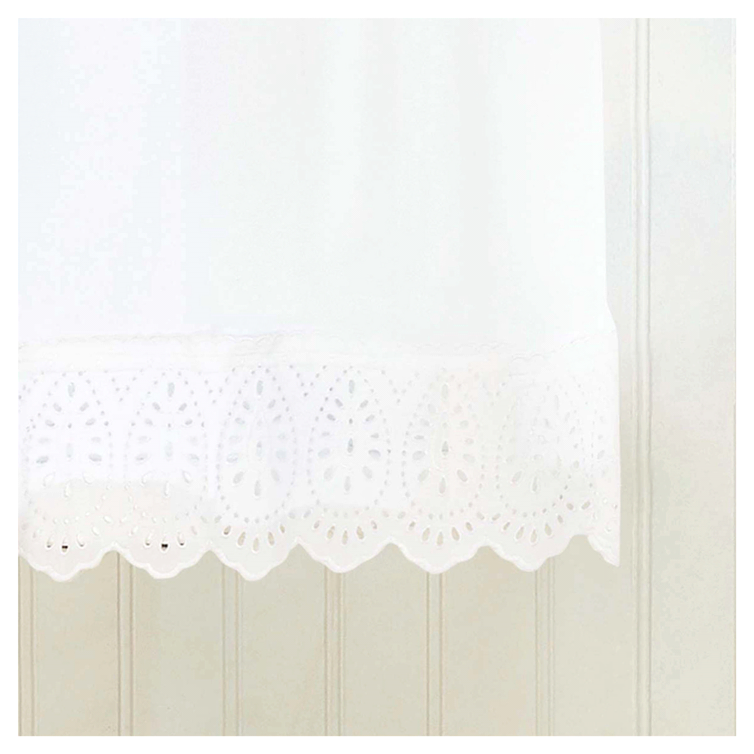 slide 2 of 4, CHF Curtainworks Penny Eyelet Tier Pair 56"w x 36"L, 1 ct