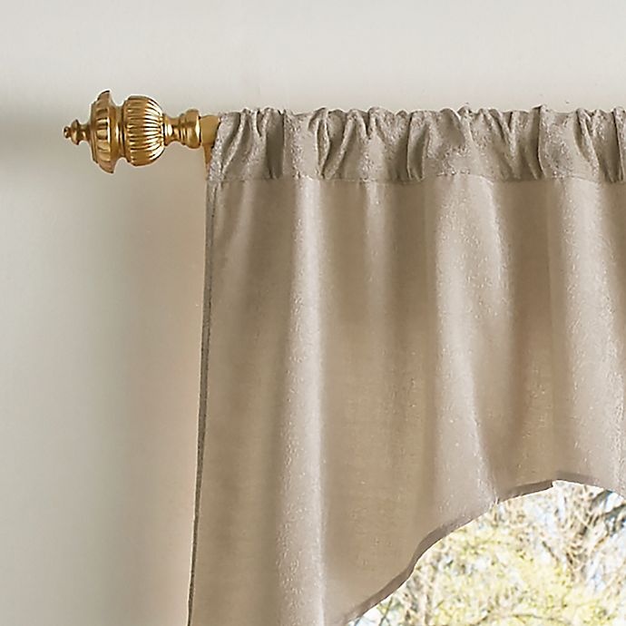 slide 2 of 5, Martha Stewart Naples Chenille Window Valance - Natural, 1 ct