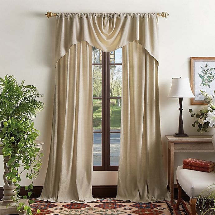 slide 5 of 5, Martha Stewart Naples Chenille Window Valance - Natural, 1 ct