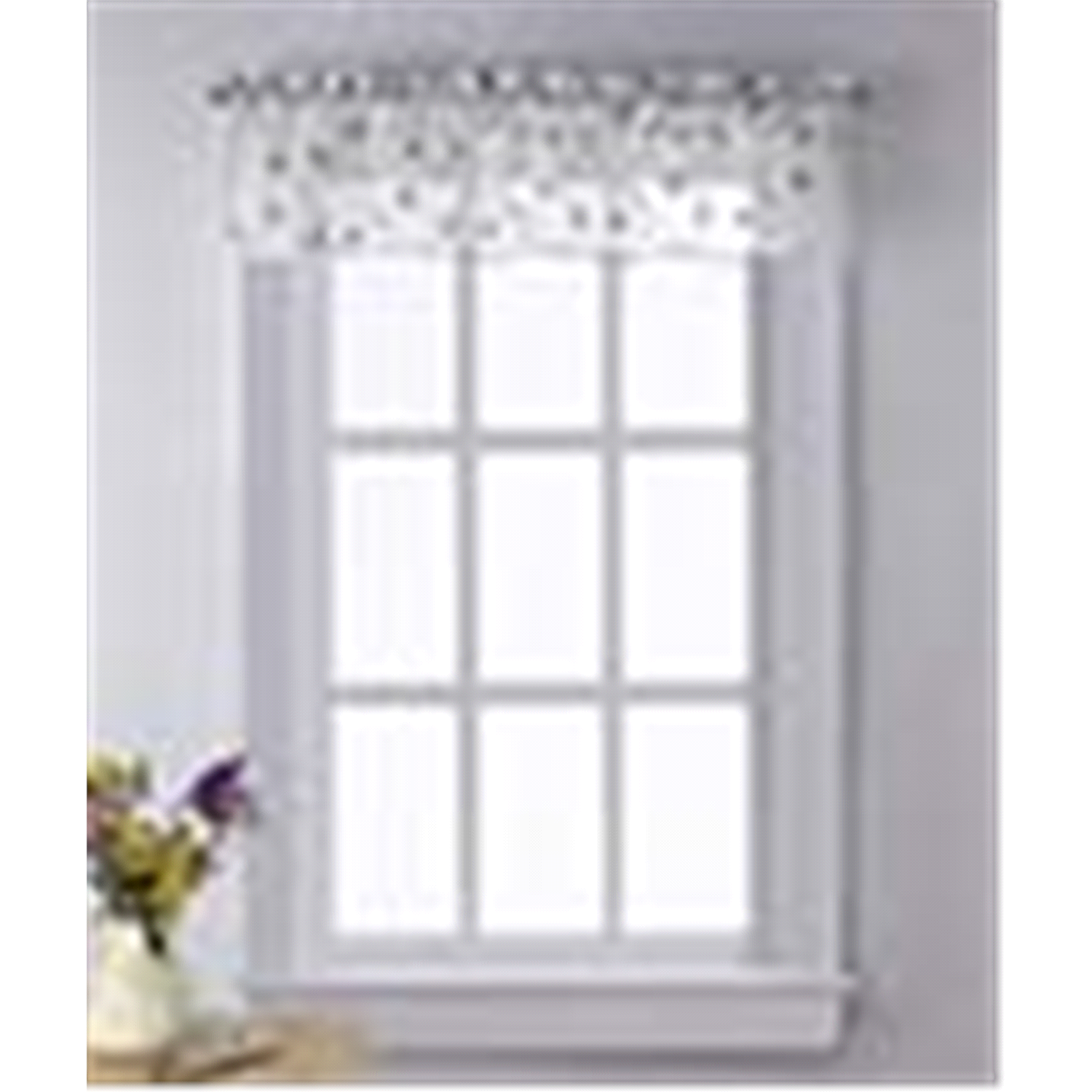 slide 1 of 1, CHF Curtainworks Botanical Embroidered Valance 56"w x 14"L, 1 ct