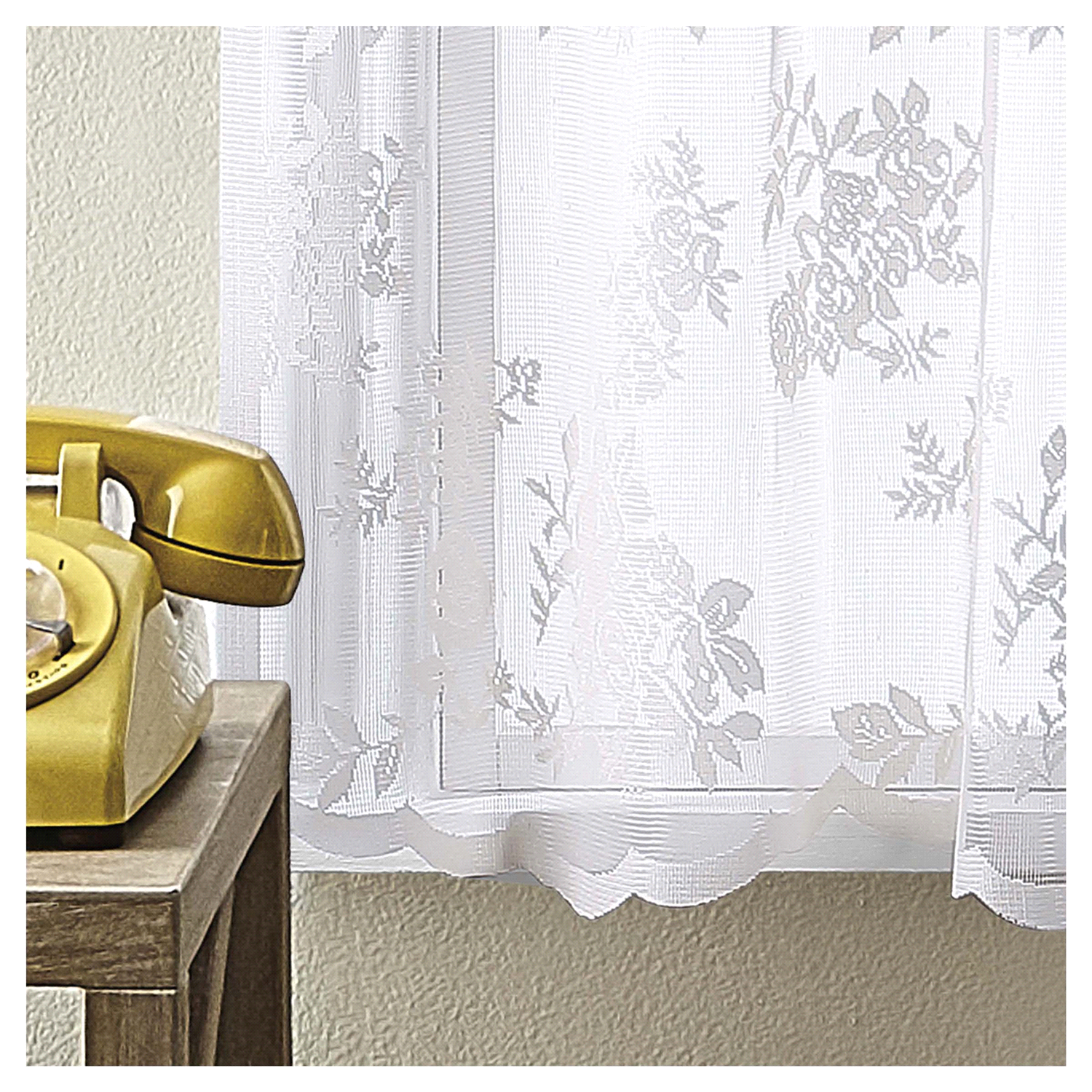 slide 3 of 3, Curtainworks Sibella Lace Tier Pair White, 1 ct