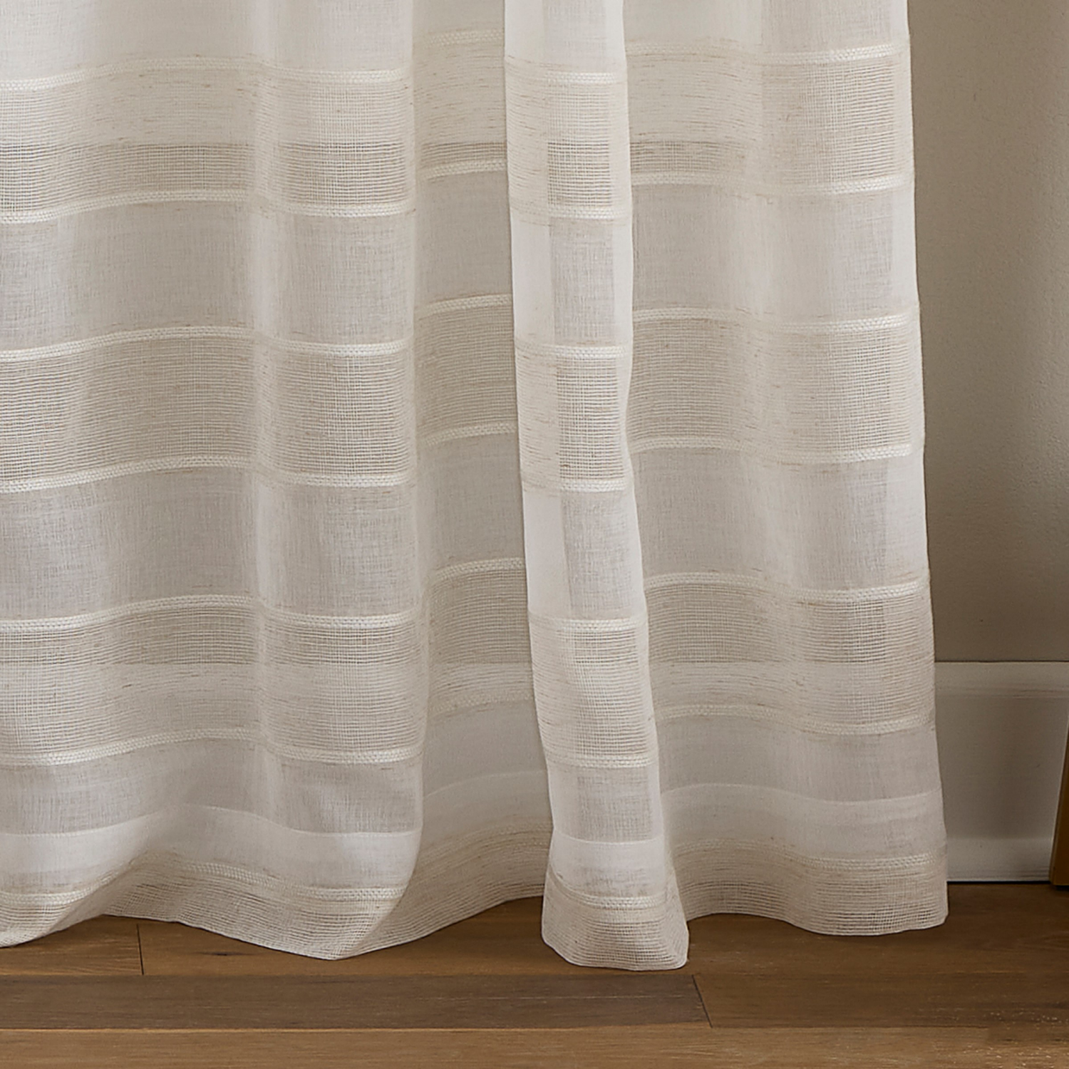 slide 4 of 5, Curtainworks Harbor Sheer Panel Pair 50x84 Linen, 1 ct
