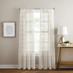 Curtainworks Harbor Sheer Panel Pair 50x84 Linen