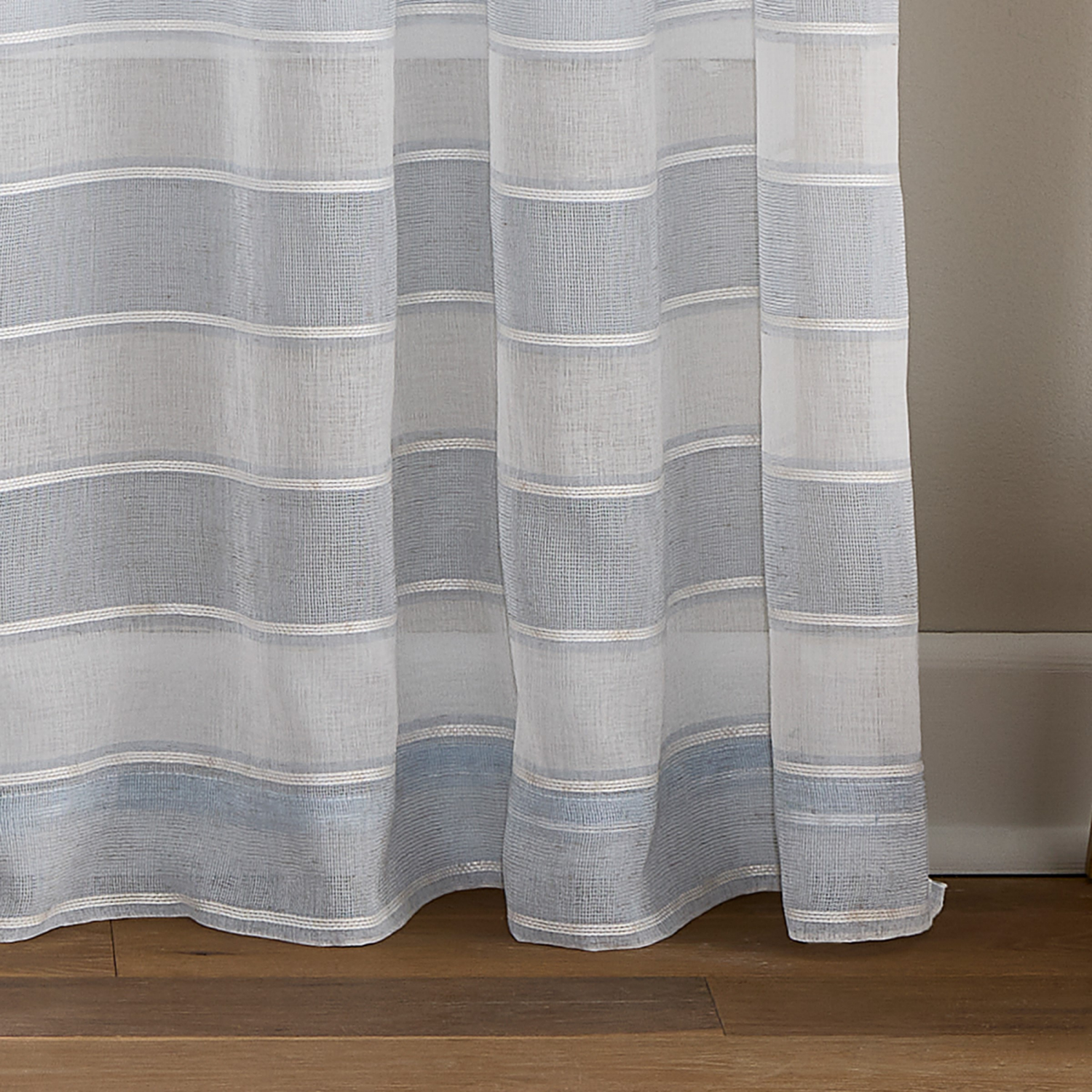 slide 4 of 5, Curtainworks Harbor Sheer Panel Pair 50x63 Chambray, 1 ct