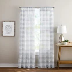 Curtainworks Harbor Sheer Panel Pair 50x63 Chambray