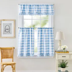 Curtainworks Buffalo Plaid Valance Blue
