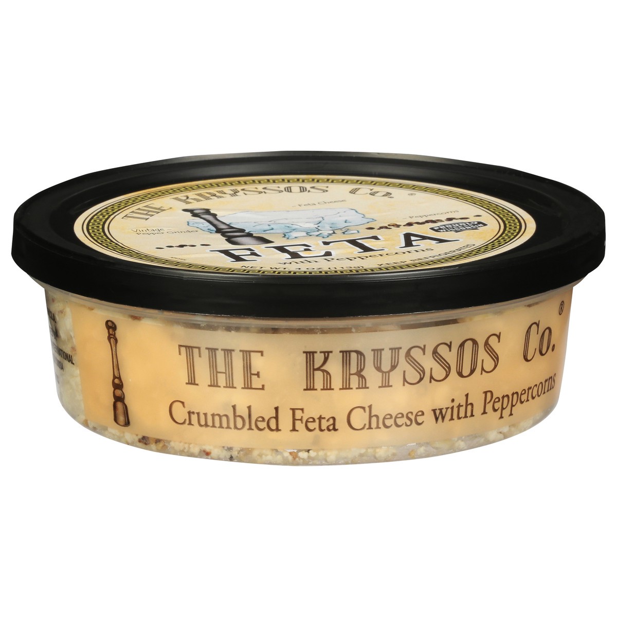 slide 8 of 11, Kryssos Crumbled Feta Cheese with Peppercorns 4 oz, 4 oz