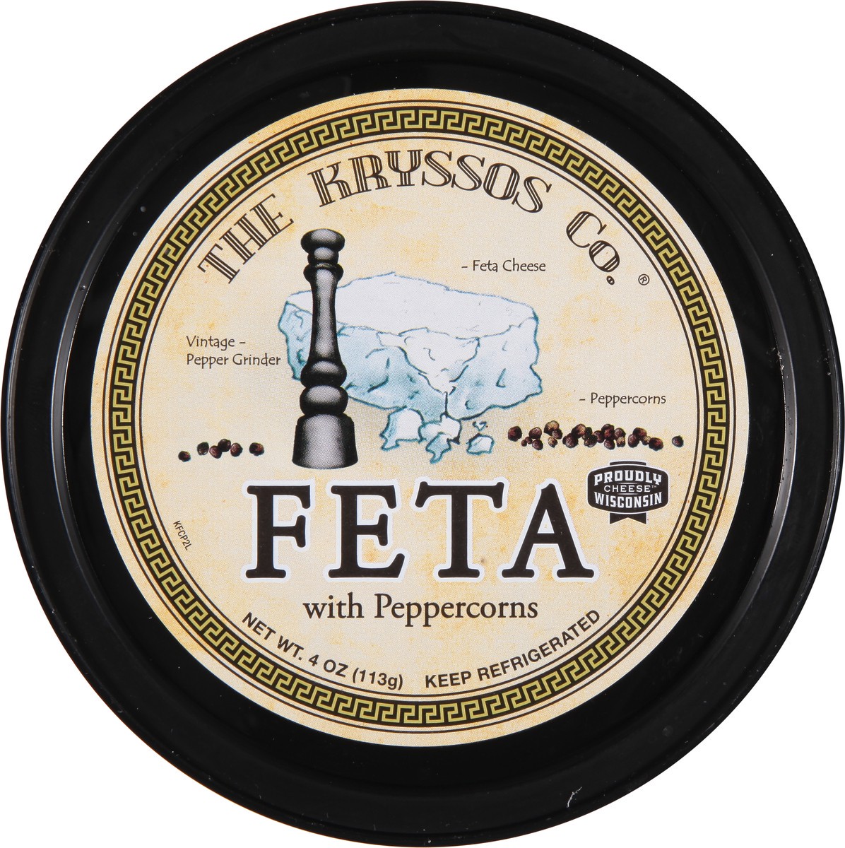 slide 4 of 11, Kryssos Crumbled Feta Cheese with Peppercorns 4 oz, 4 oz