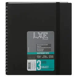 Top Flight LXE College Ruled 3-Subject Notebook - Assorted