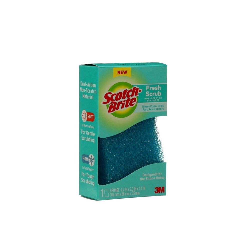 slide 3 of 3, Scotch-Brite Fresh Scrub Flexible Foam Scrubber, 1 ct