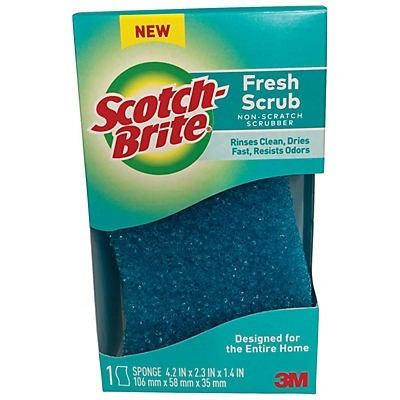 slide 1 of 3, Scotch-Brite Fresh Scrub Flexible Foam Scrubber, 1 ct