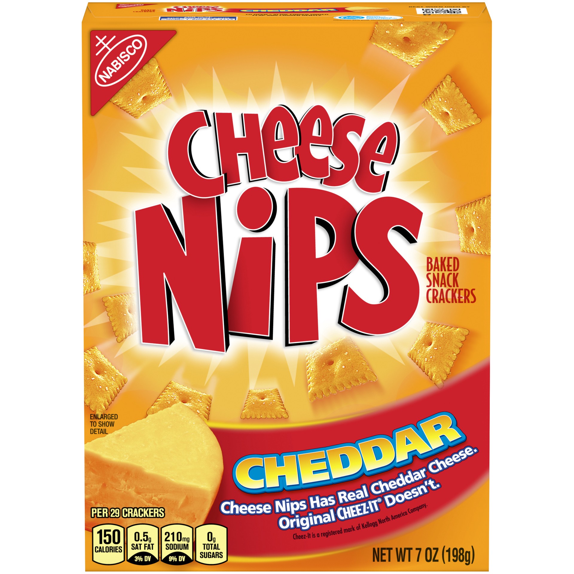 slide 1 of 5, Cheese Nips Crackers Baked Snack Cheddar, 7.01 oz