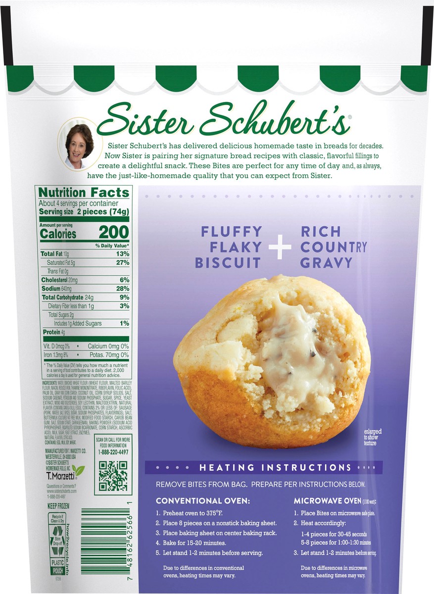 slide 8 of 9, Sister Schubert's Bites Country Gravy Biscuit 8 ea, 8 ct