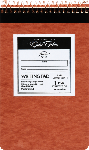 slide 1 of 1, Ampad Writing Pad, 5 in x 8 in