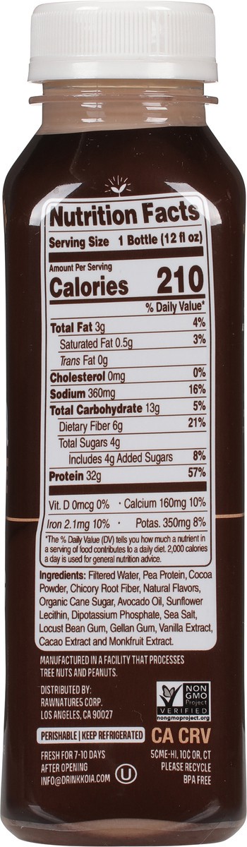 slide 15 of 15, Koia Plant-Based Chocolate Shake 12 fl oz, 12 fl oz