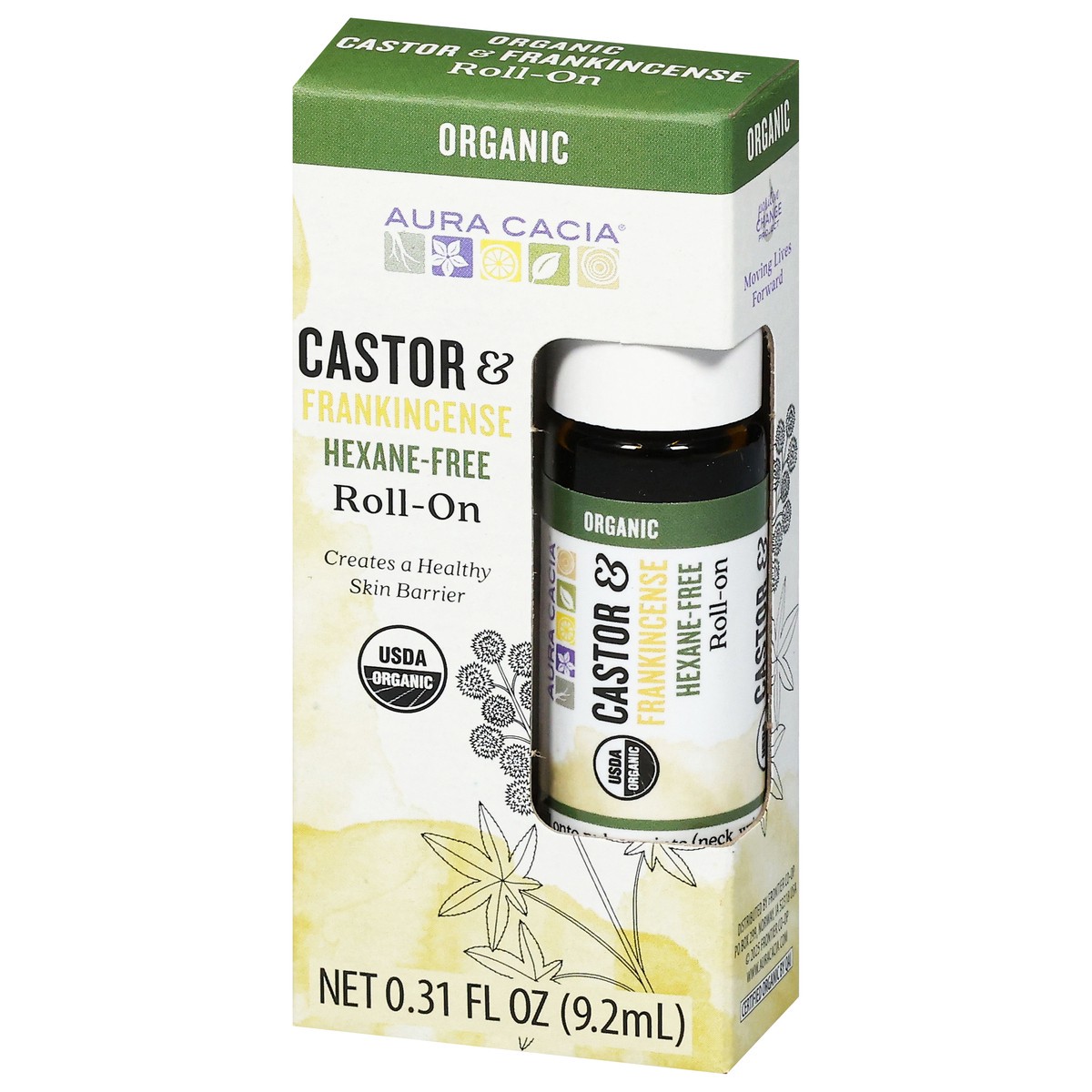 slide 3 of 4, Aura Cacia Hexane-Free Roll-On Castor & Frankincense 0.31 fl oz, 0.31 fl oz