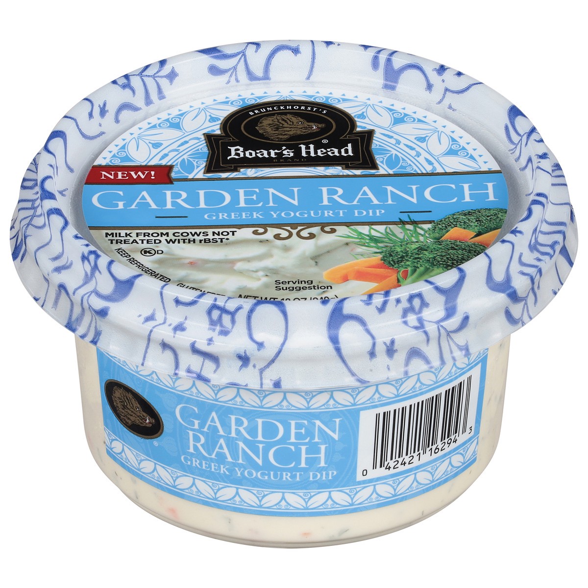 slide 12 of 14, Boar's Head Garden Ranch Greek Yogurt Dip, 12 oz