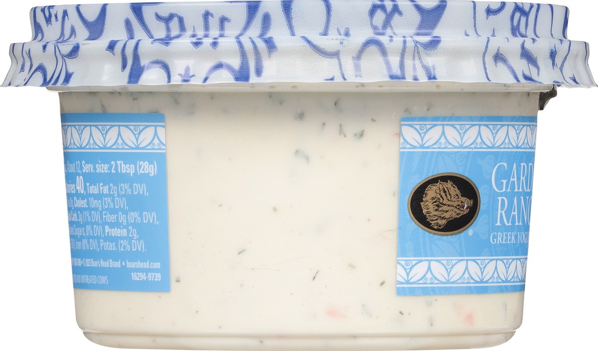 slide 7 of 14, Boar's Head Garden Ranch Greek Yogurt Dip, 12 oz