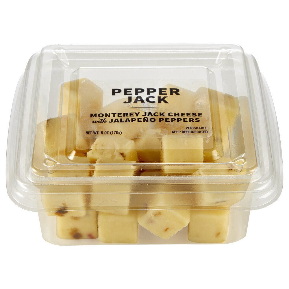 slide 4 of 5, Uppercut Cubed Pepper Jack Cheese, 6 oz