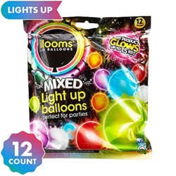 Unique Industries iilooms Mixed LED Light Up 9" Balloons