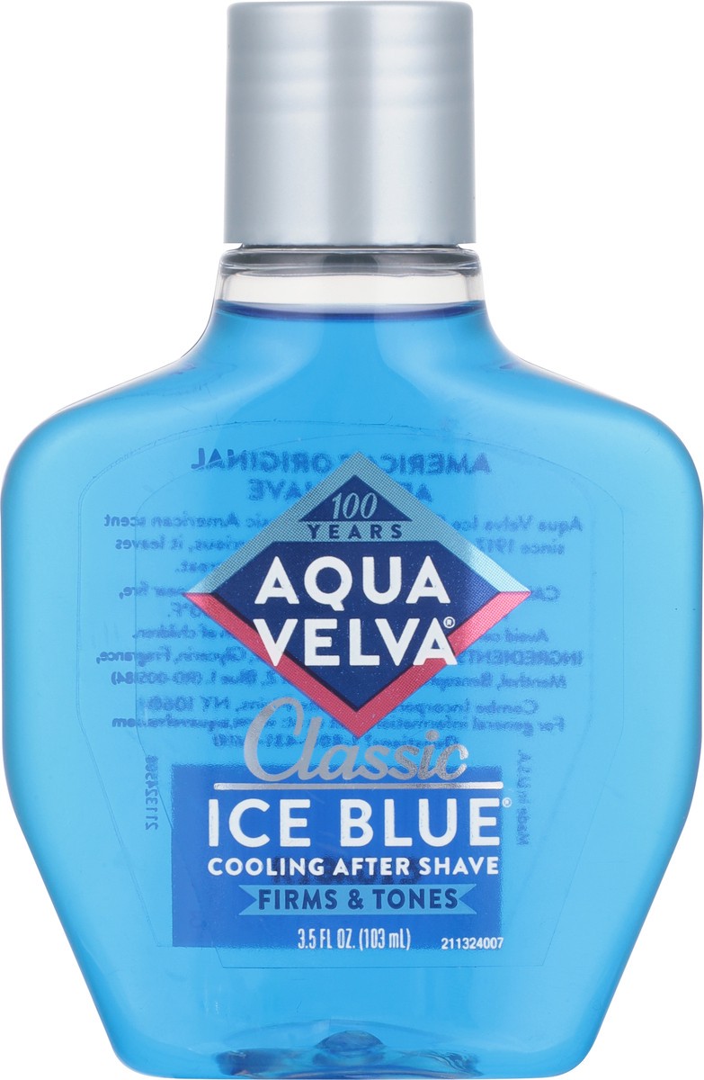 slide 3 of 9, Aqua Velva Classic Ice Blue Firms & Tones Cooling After Shave 3.5 fl oz, 3.50 ct