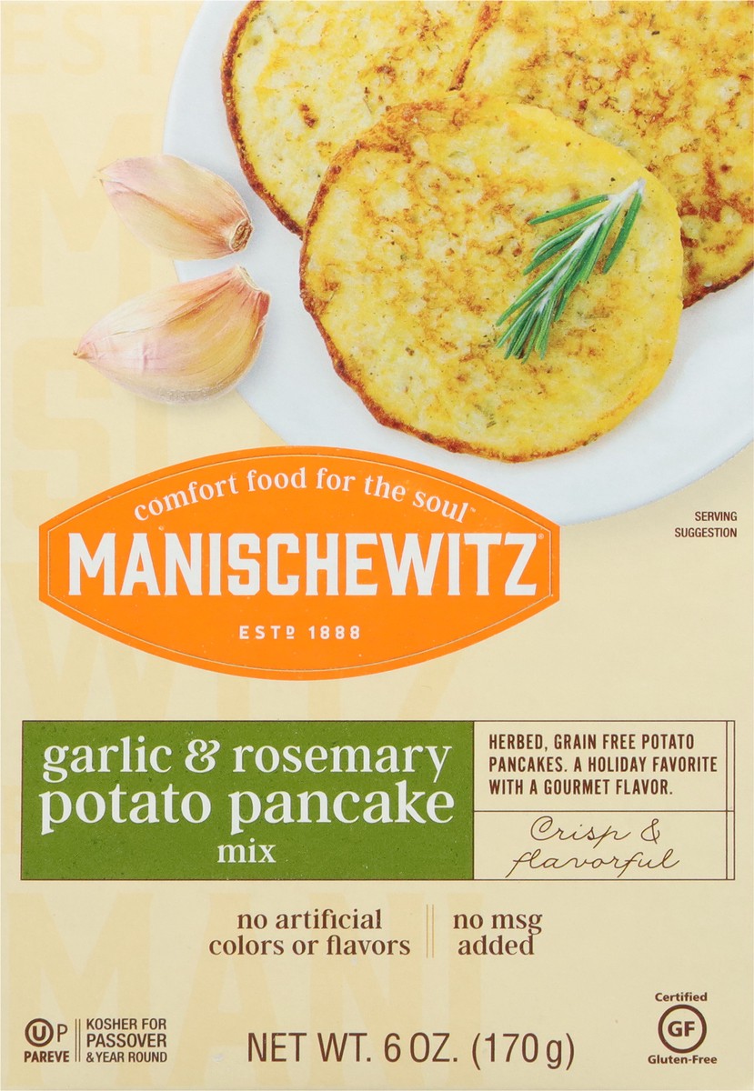 slide 9 of 9, Manischewitz Garlic & Rosemary Potato Pancake Mix 6 oz, 6 oz