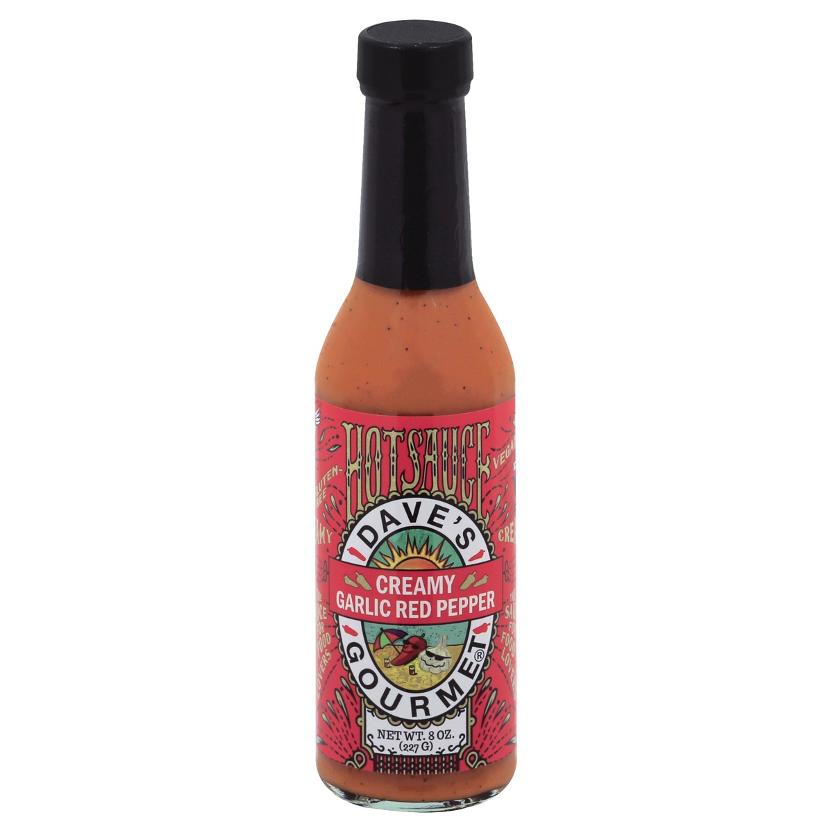 slide 1 of 1, Dave's Gourmet Dave's Creamy Garlic Red Pepper Hot Sauce, 
