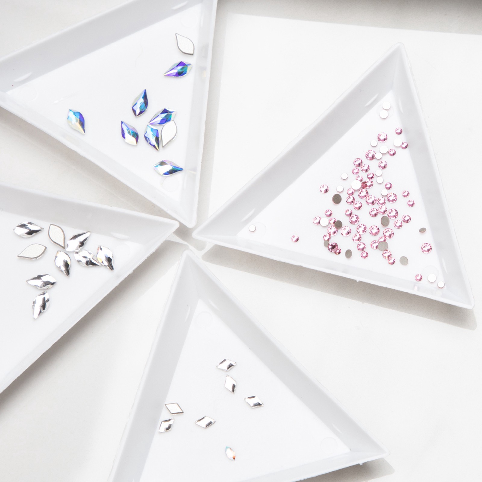 slide 5 of 5, 7.5mm Crystal Ab Flame Glue-On Austrian Crystals By Bead Landing, 10ct., 5 mm