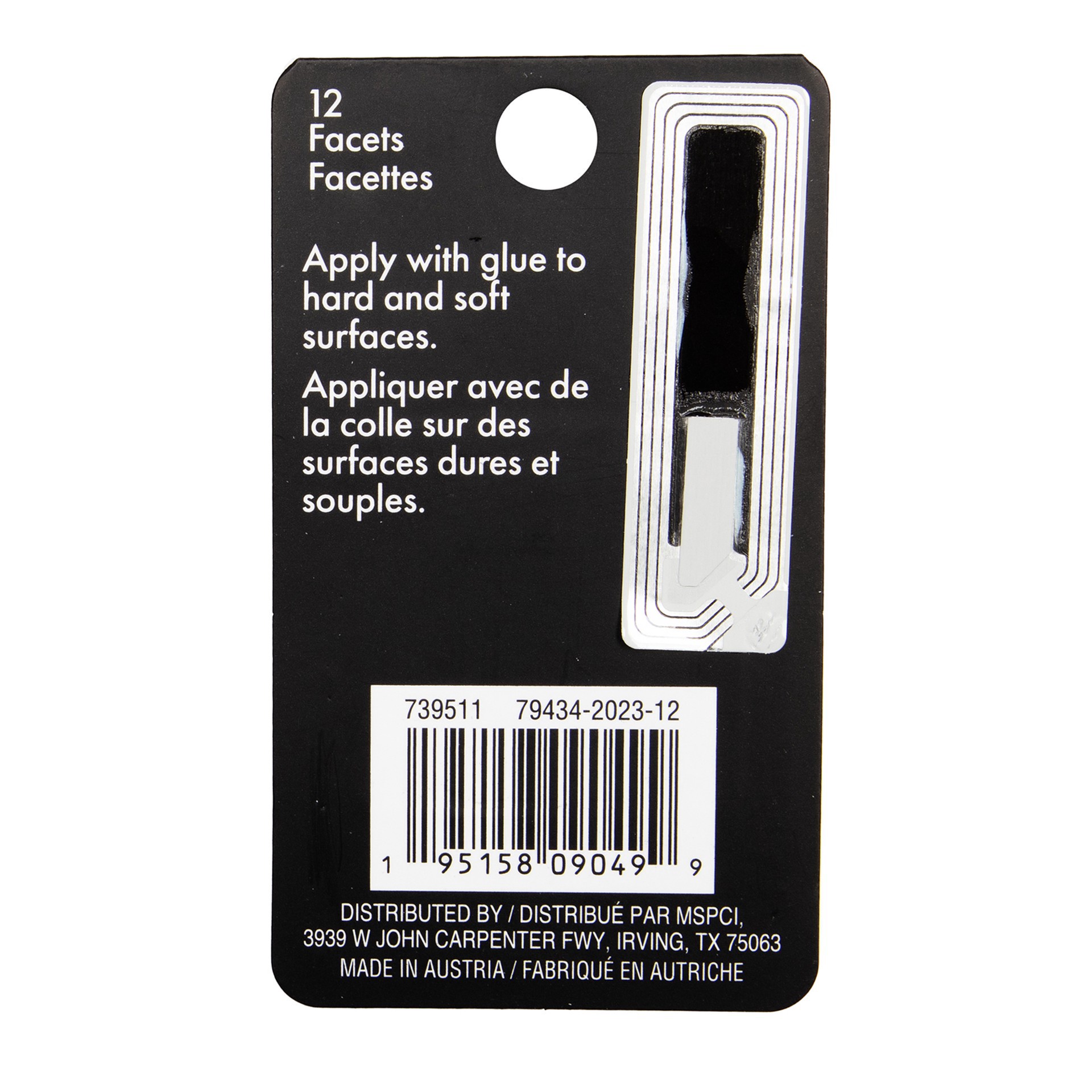 slide 3 of 5, 7.5mm Crystal Ab Flame Glue-On Austrian Crystals By Bead Landing, 10ct., 5 mm