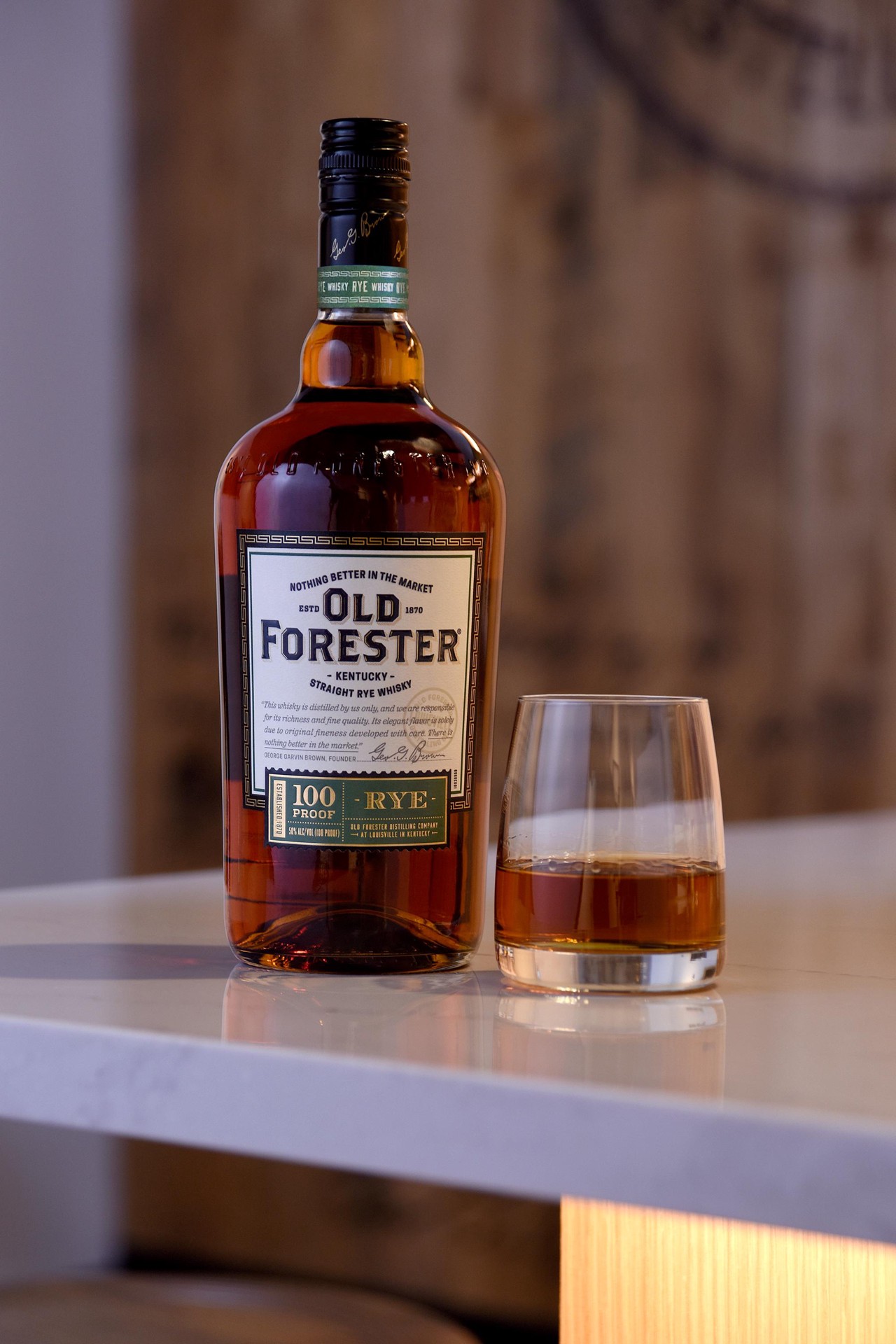 slide 3 of 5, Old Forester Kentucky Straight Rye Whisky, 750 mL Bottle, 100 Proof, 750 ml