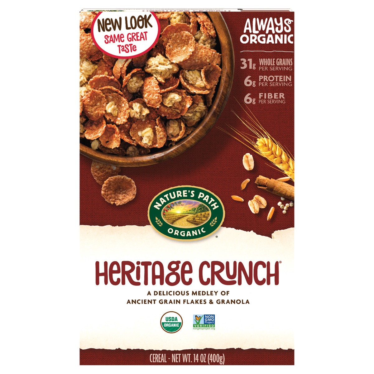 slide 2 of 6, Nature's Path Organic Heritage Crunch Cereal 14 oz, 14 oz