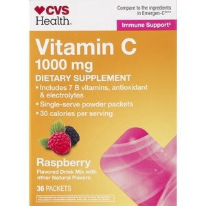 slide 1 of 1, CVS Health Immune Support Vitamin C Drink Packets, Raspberry, 36 Ct, 1 ct
