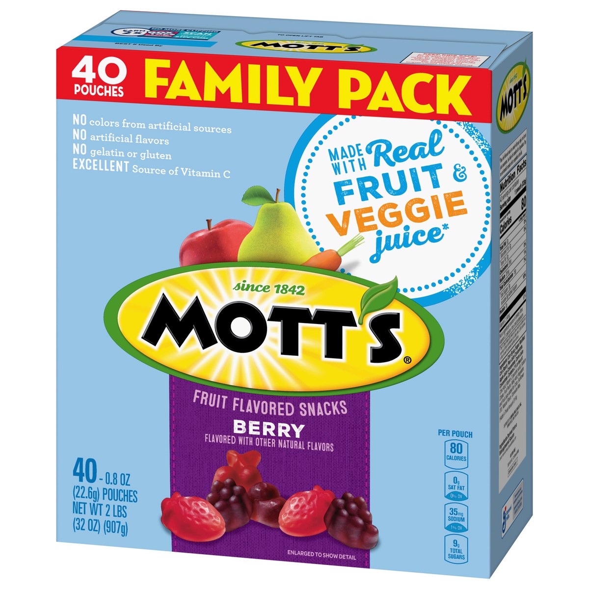 slide 6 of 9, Mott's Fruit Flavored Snacks, 40 ct