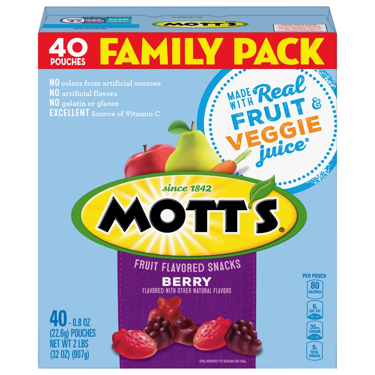 slide 1 of 9, Mott's Fruit Flavored Snacks, 40 ct