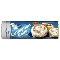 Pillsbury Cinnamon Rolls with Cream Cheese Icing, Refrigerated Canned Pastry Dough, 8 ct., 12.4 oz