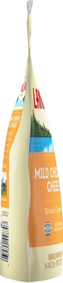 slide 3 of 11, Land O'Lakes Mild Cheddar Snack Cheese, 10 Count, 7.5 oz Bag, 10 ct