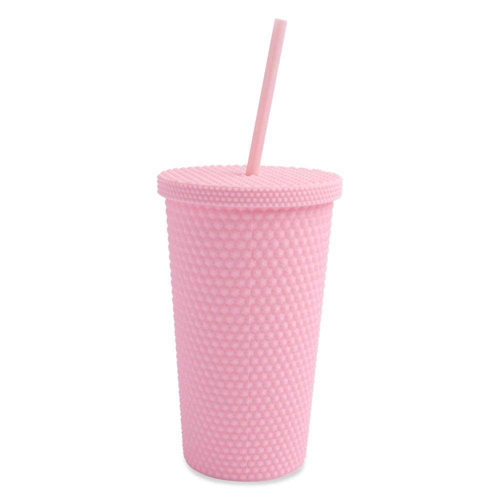 slide 4 of 4, Core Home Studded Tumbler - Pink, 16 oz