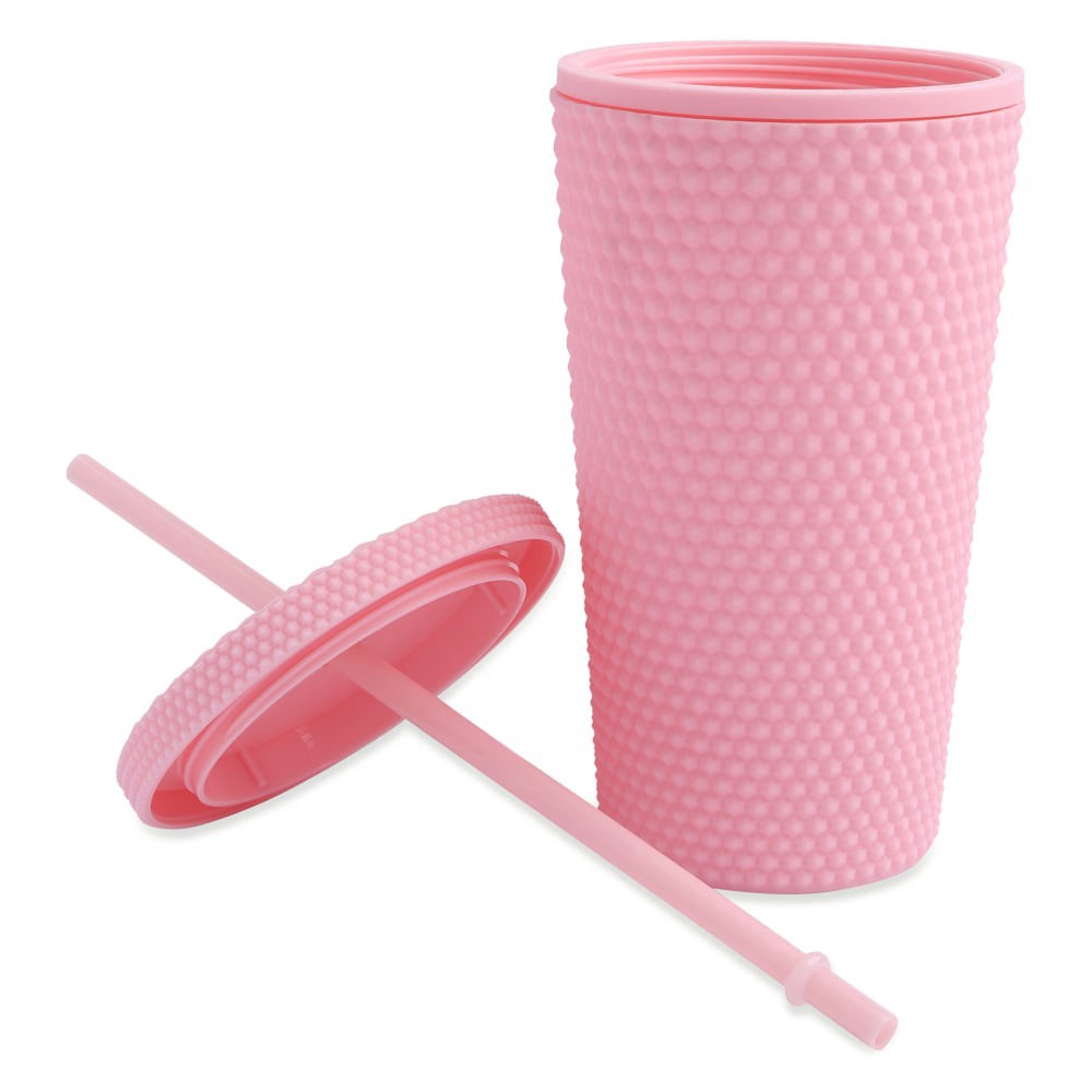 slide 2 of 4, Core Home Studded Tumbler - Pink, 16 oz