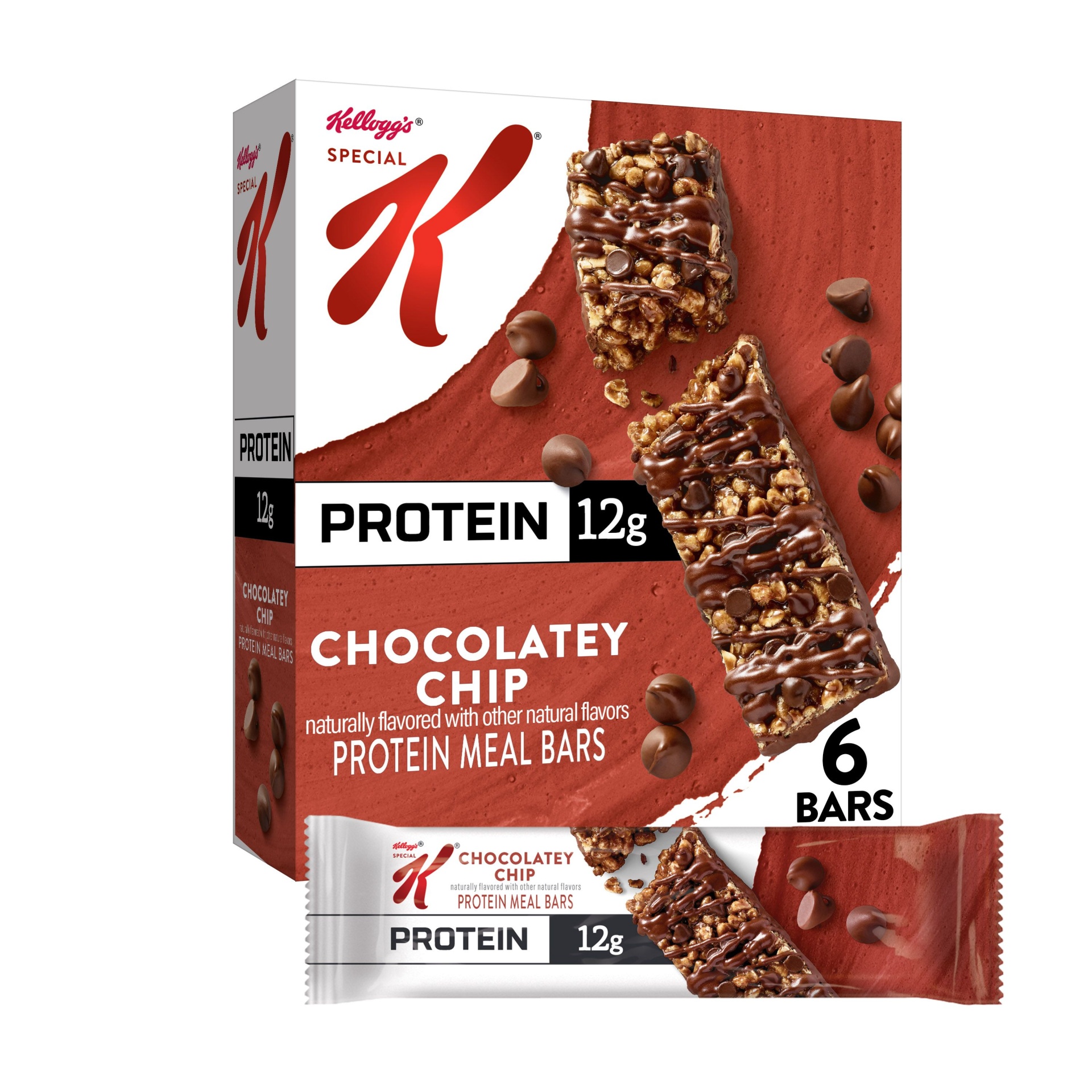 slide 1 of 5, Kellogg's Special K Protein Bars, Meal Replacement, Chocolatey Chip, 9.5 oz