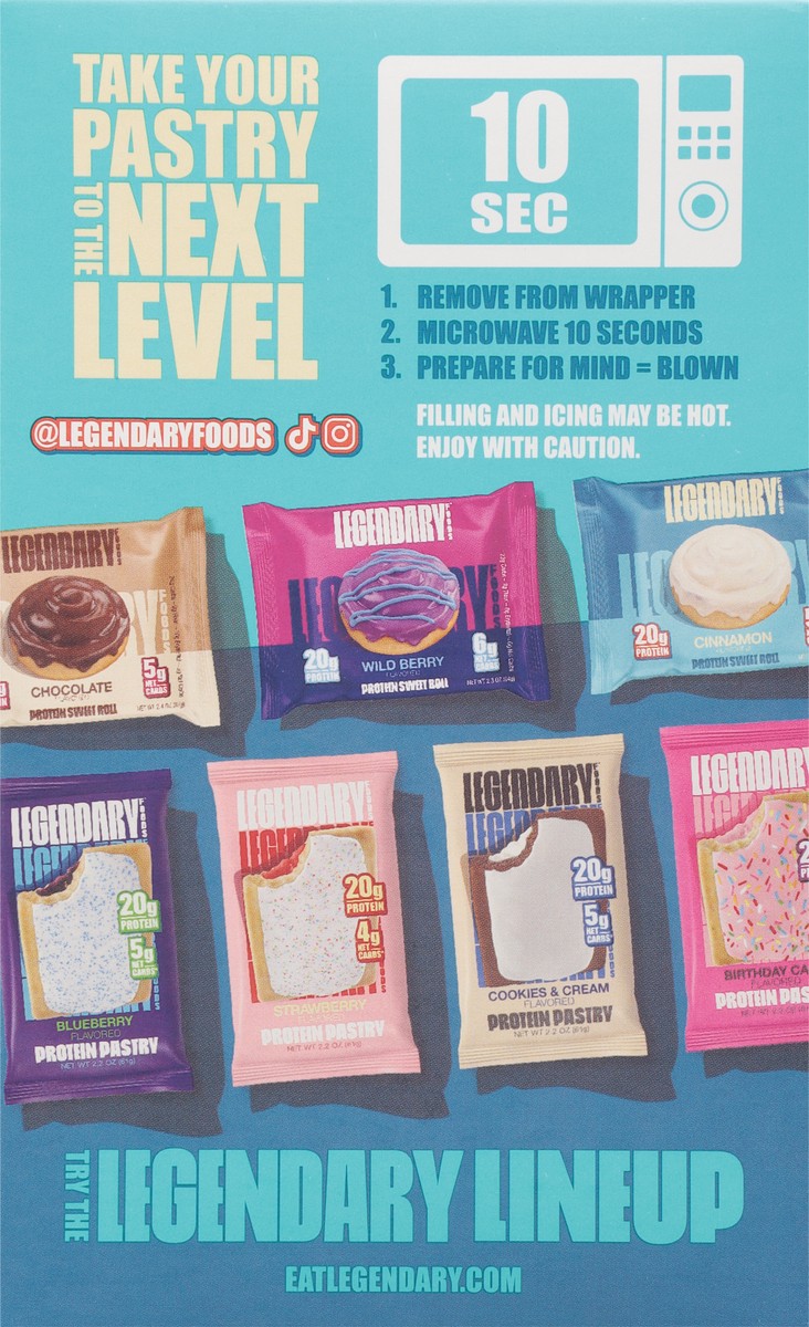 slide 8 of 9, Legendary Foods 4 Pack Brown Sugar Cinnamon Flavored Protein Pastry 4 - 2.2 oz Pastries, 4 ct