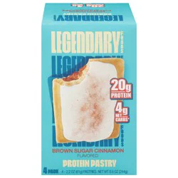 Legendary Foods Protein Pastry, Brown Sugar Cinnamon Flavored, 4-2.2 oz Pastries