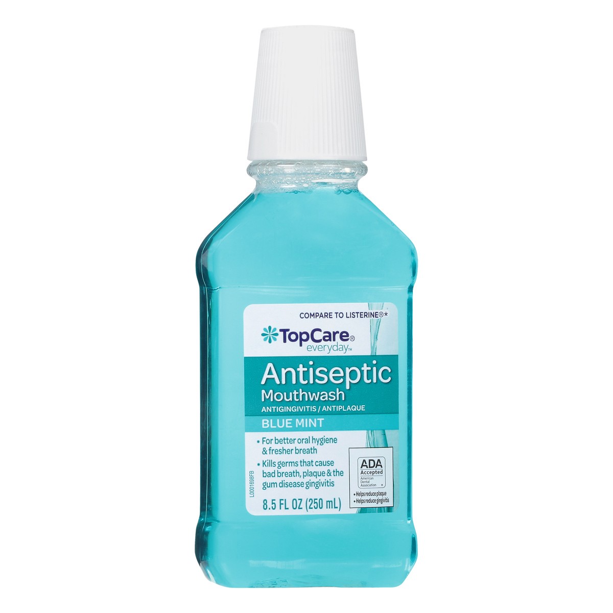 slide 9 of 13, TopCare Everyday Antiseptic Blue Mint Mouthwash 8.5 oz, 8.5 oz