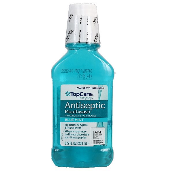 slide 1 of 13, TopCare Everyday Antiseptic Blue Mint Mouthwash 8.5 oz, 8.5 oz