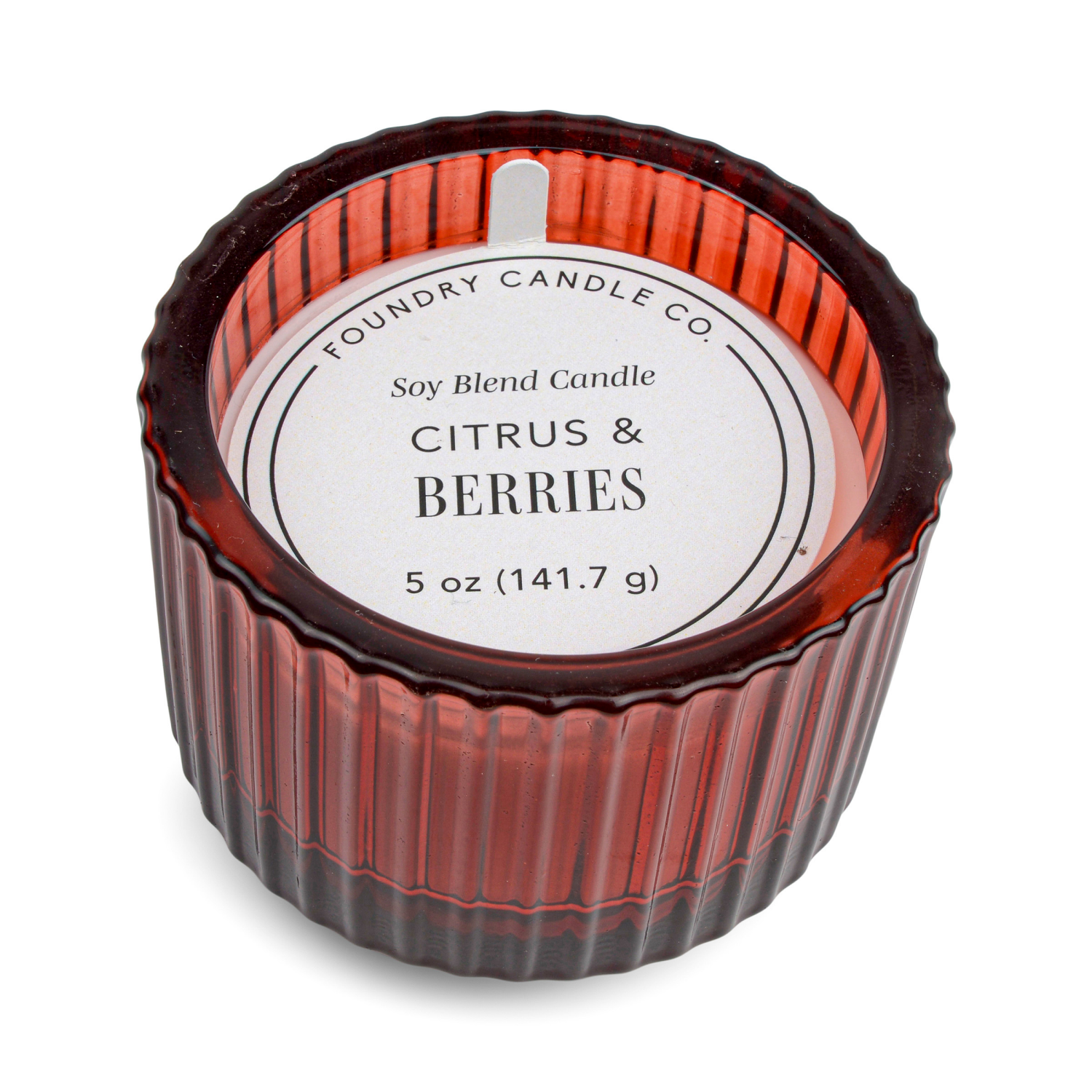 slide 2 of 2, Foundry Citrus & Berries Candle Red 5oz, 5 oz