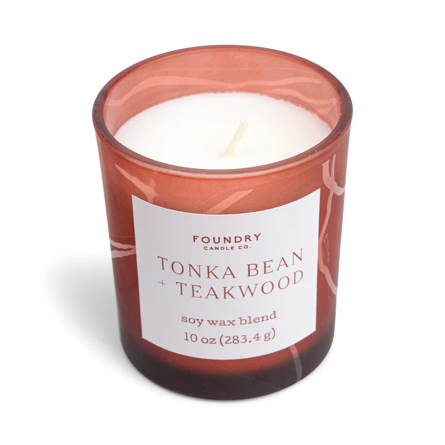 slide 3 of 3, Foundry Tonka Bean + Teakwood Candle 10oz, 10 oz
