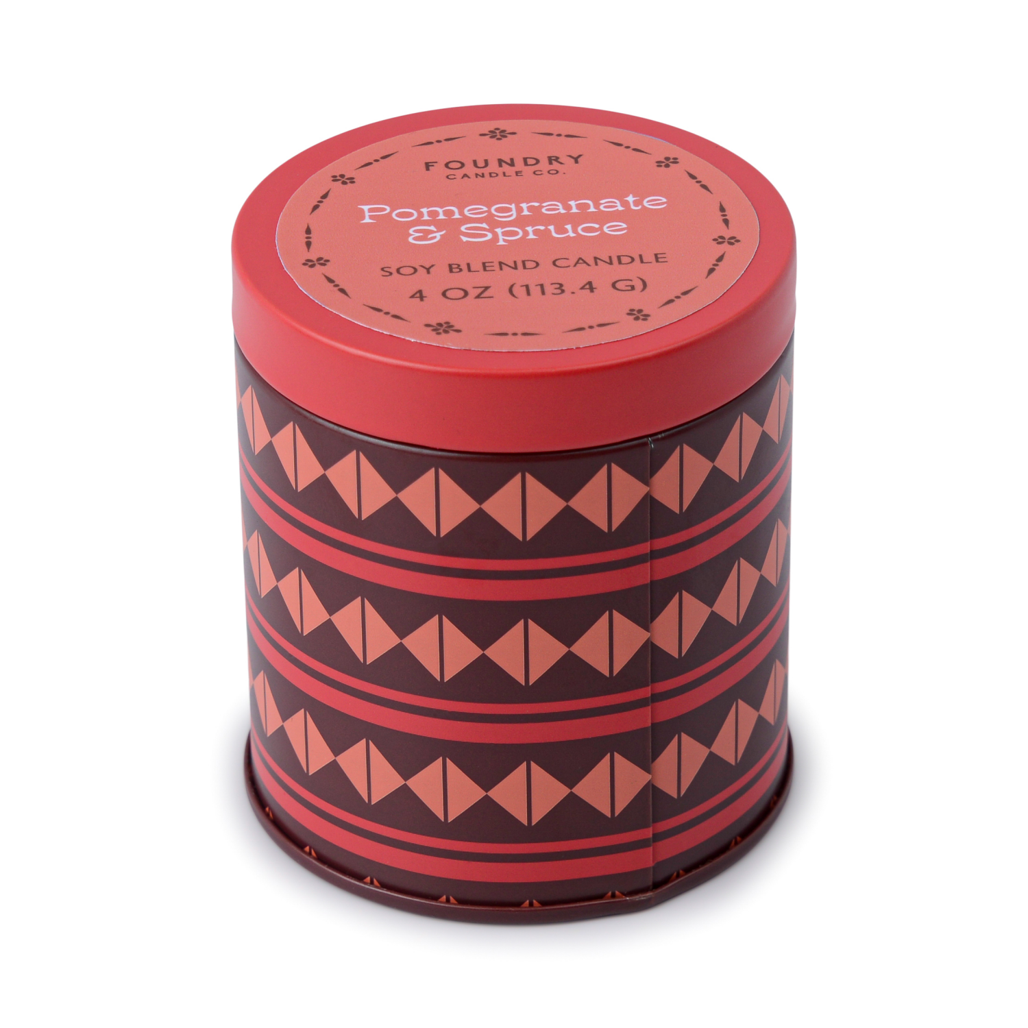 slide 2 of 2, Foundry Printed Metal Tin Candle Pom Spruce 4oz, 4 oz