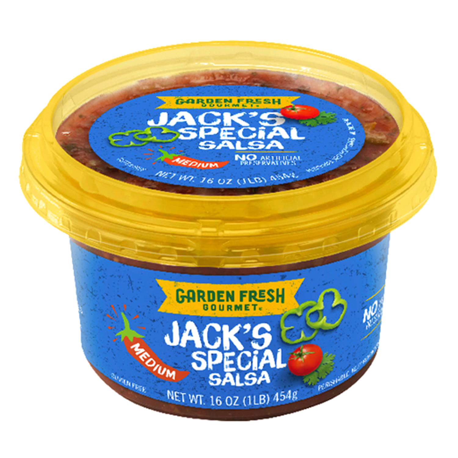 slide 1 of 1, Garden Fresh Gourmet Jack's Special Salsa Medium, 16 oz